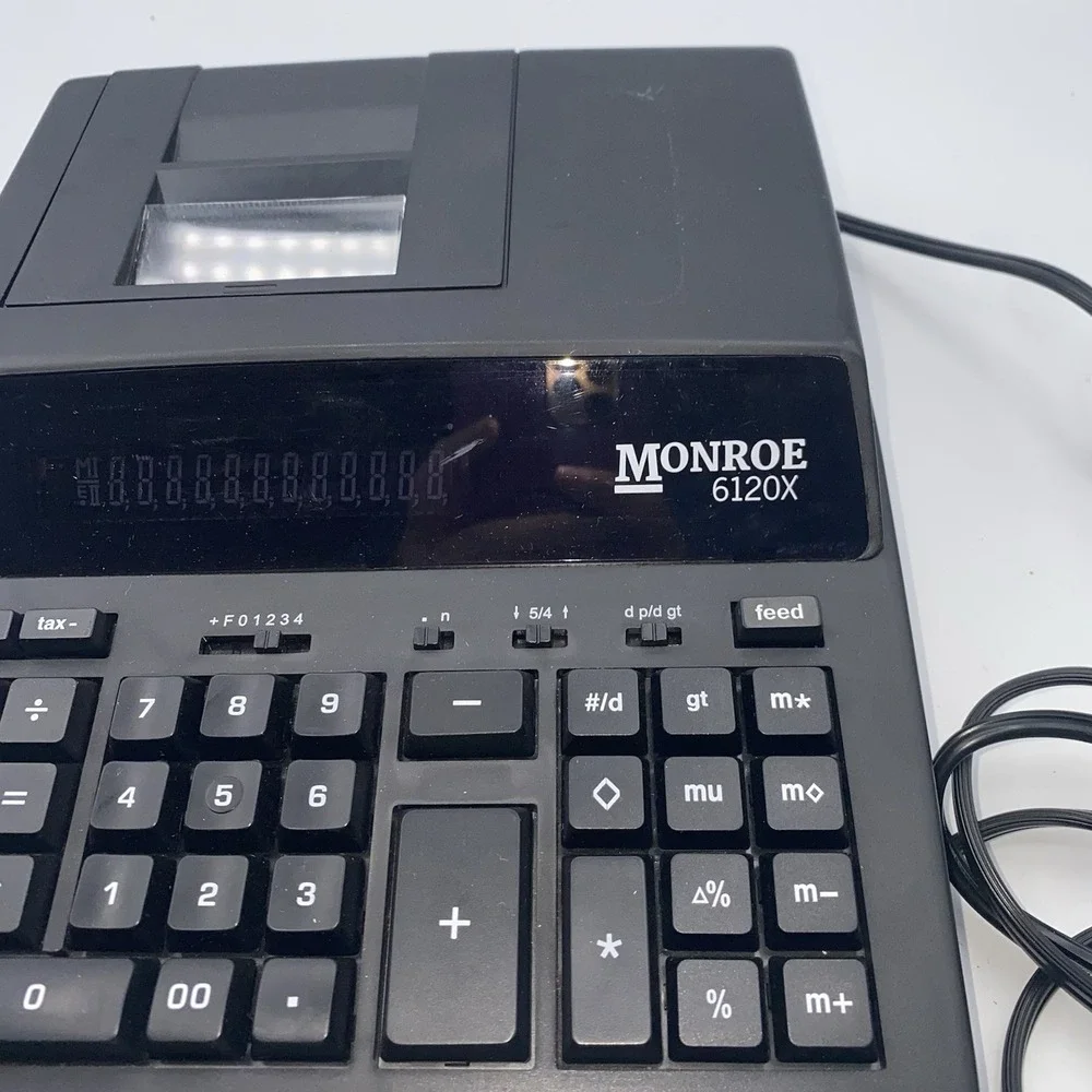 Monroe 6120X  Heavy Duty Print Display Calculator Receipt Machine